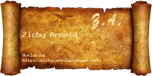 Zichy Arnold névjegykártya